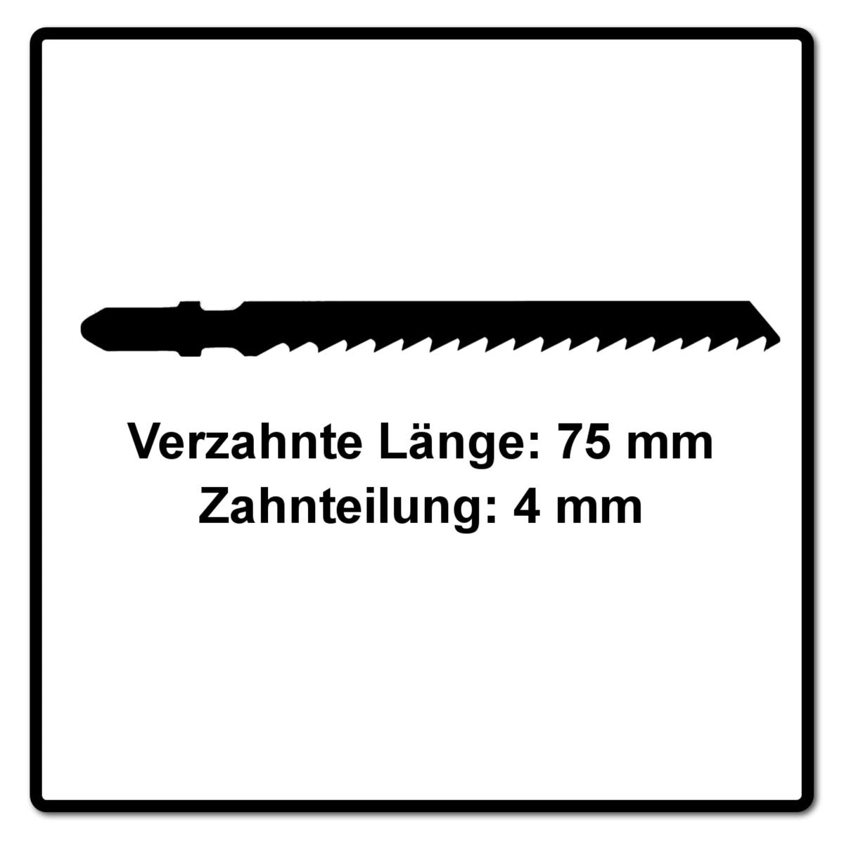 Festool S 75/4/5 WOOD Basic Stichsägeblatt 75 mm 5 Stk. ( 204305 ) geschränkte Zähne für schnellen Schnitt, HCS Stahl - Toolbrothers