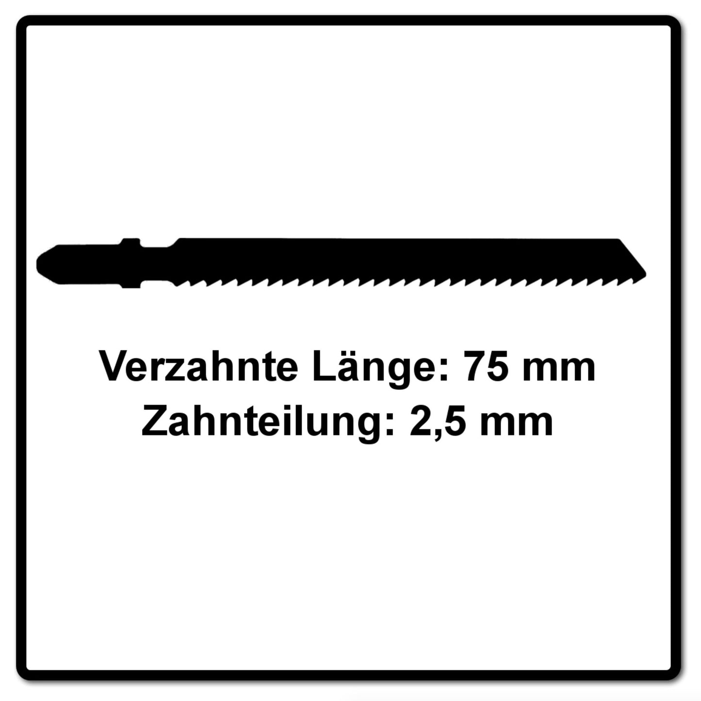 Festool S 75/2,5/25 Stichsägeblatt WOOD FINE CUT ( 204257 ) für PS 300, PSB 300, PS 400, PSC 400, PSBC 400, PSB 400, PS 420, PSB 420, PSC 420, PSBC 420