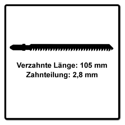 Festool S 105/2,8/5 Stichsägeblatt WOOD STRAIGHT CUT ( 204262 ) für PS 300, PSB 300, PS 400, PSC 400, PSBC 400, PSB 400, PS 420, PSB 420, PSC 420, PSBC 420