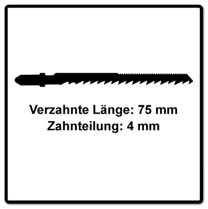 Festool S 75/4 K/5 WOOD Curves Stichsägeblatt 75 mm 5 Stk. ( 204265 ) Kurvensägeblatt, auch für enge Radien, HCS Stahl - Toolbrothers