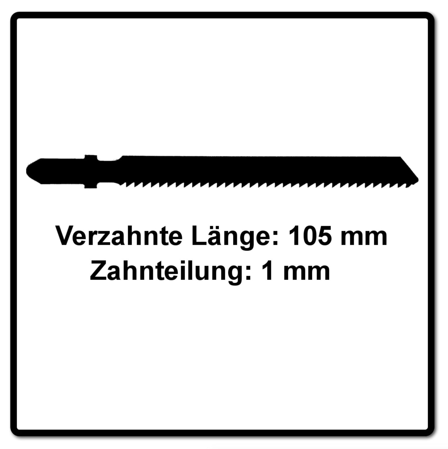 Festool HS 105/1 BI/5 lame de scie sauteuse MÉTAL ACIER/ACIER INOXYDABLE (204272) pour PS 300, PSB 300, PS 400, PSC 400, PSBC 400, PSB 400, PS 420, PSB 420, PSC 420, PSBC 420