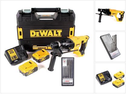 DeWalt DCH 133 P2 Akku Kombihammer 18V 2,6J SDS plus Brushless + 2x Akku 5,0Ah + Ladegerät + TSTAK + 5x Beton Bohrer - Toolbrothers