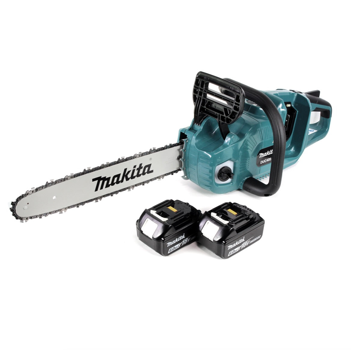 Makita DUC 405 G2 Akku Kettensäge 36V ( 2x18V ) Brushless 40 cm + 2x 6,0 Ah Akku - ohne Ladegerät - Toolbrothers