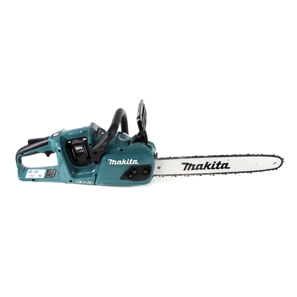 Makita DUC 405 PG4 Akku Kettensäge 36V ( 2x18V ) Brushless 40 cm + 4x 6,0 Ah Akku + Doppelladegerät - Toolbrothers