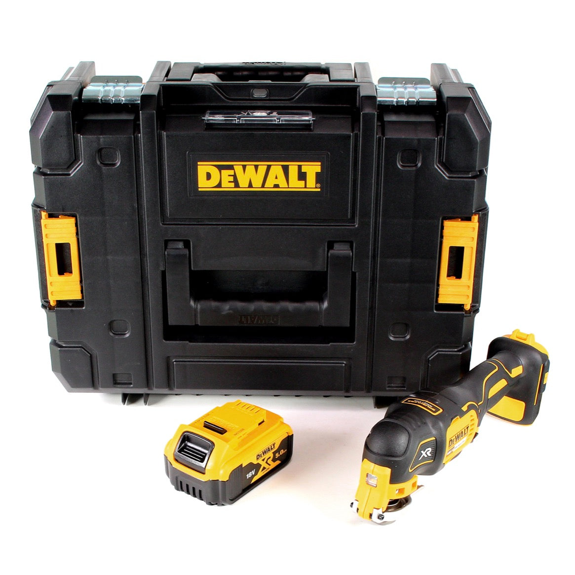 DeWalt DCS 355 NT Akku Oszillierer 18V Brushless Solo + 1x Akku 5,0Ah + TSTAK - ohne Ladegerät - Toolbrothers