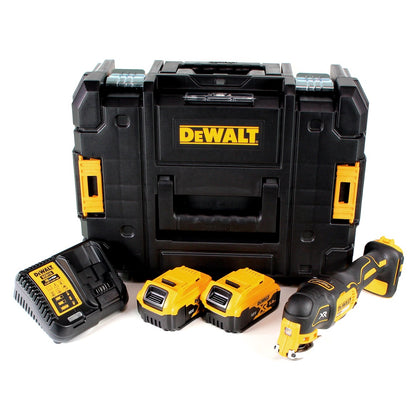 DeWalt DCS 355 P2 Akku Oszillierer 18V Brushless Solo + 2x Akku 5,0Ah + Ladegerät + TSTAK - Toolbrothers