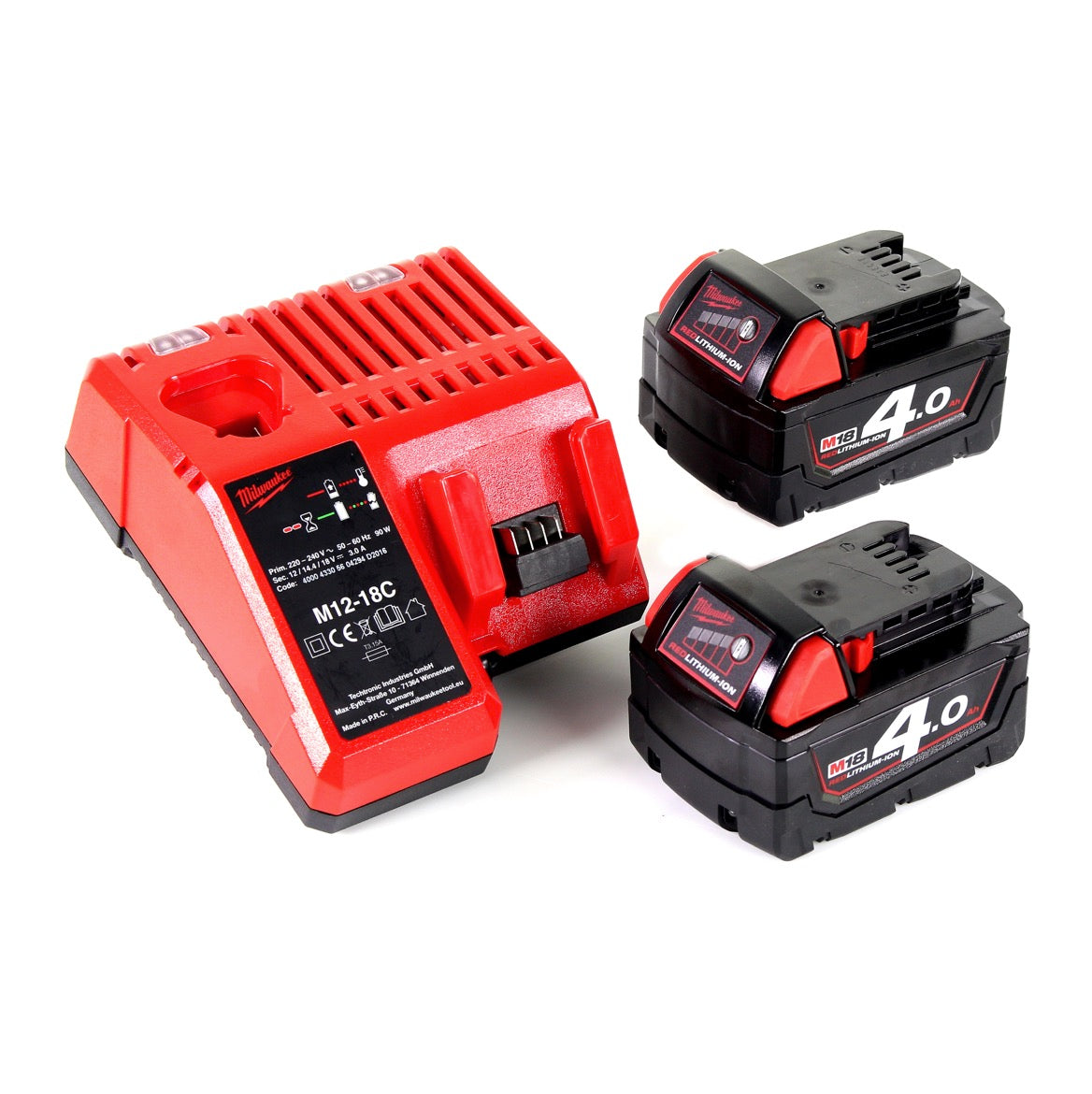 Milwaukee M18 ONEPD-402C Li-Ion Akku Schlagbohrschrauber mit innovativer One Key Bluetooth Funktion + 2x B4 4,0 Ah Akku + Ladegerät - Toolbrothers