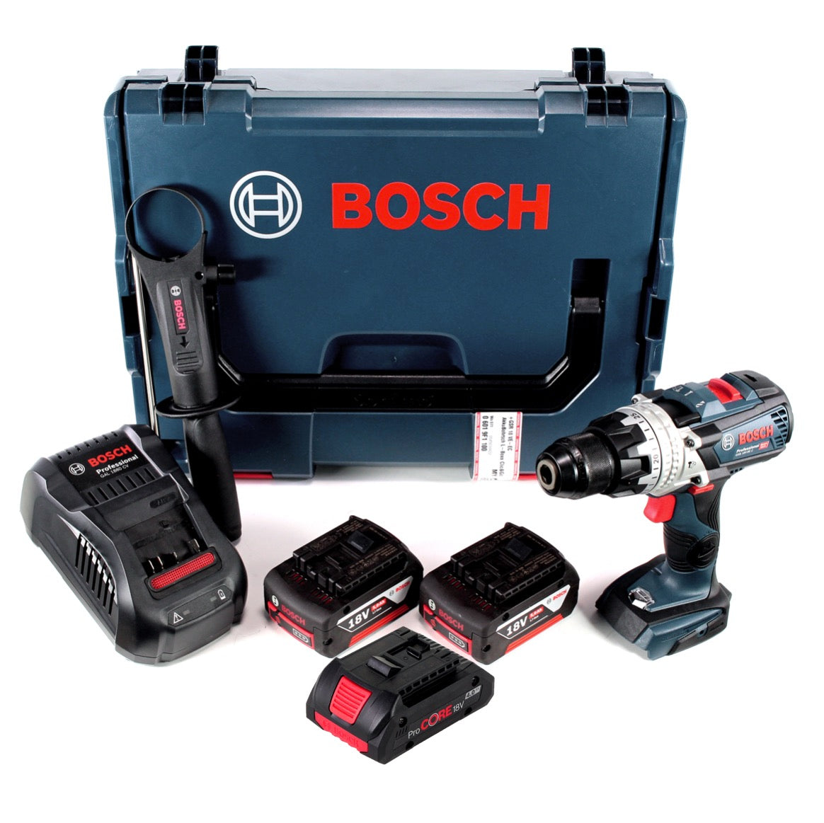 Bosch GSB 18V-85 C Akku Schlagbohrschrauber 18V 85Nm 1/2" Brushless + 2x Akku 5,0Ah + 1x ProCore Akku 4,0Ah + Ladegerät + L-Boxx - Toolbrothers