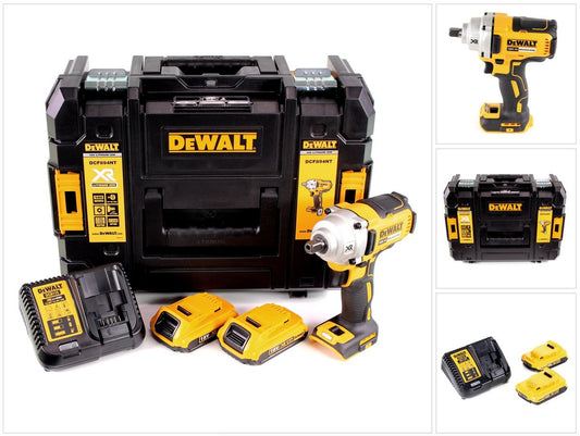 DeWalt DCF 894 D2 Akku Schlagschrauber 18 V 447 Nm 1/2" Brushless + 2x Akku 2,0 Ah + Ladegerät + TSTAK - Toolbrothers