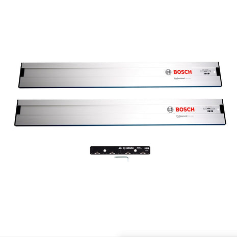 Bosch FSN Set mit 2x FSN 1100 Führungsschiene 1100 mm Länge ( 1600Z00006 ) und 1x Verbindungselement FSN VEL Professional ( 1600Z00009 ) - Toolbrothers