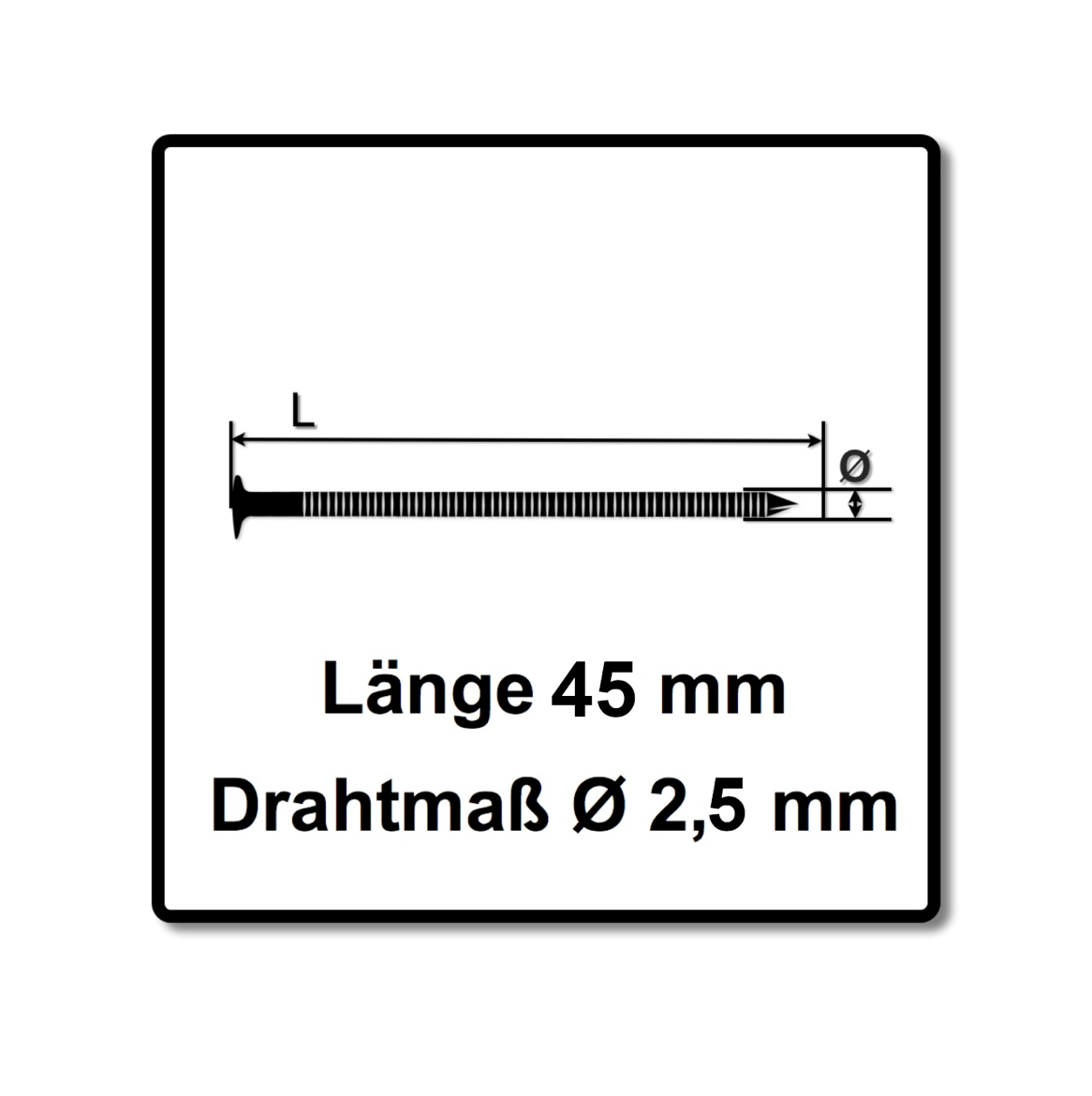Prebena CNW25/45BKRI Coilnägel blank mit Ringschaft - 10800 Stück - Toolbrothers
