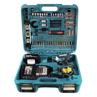 Makita DTD 153 STTK Akku Schlagschrauber 18 V mit 5,0 Ah Akku, Ladegerät und 101 tlg. Zubehör Set - Toolbrothers