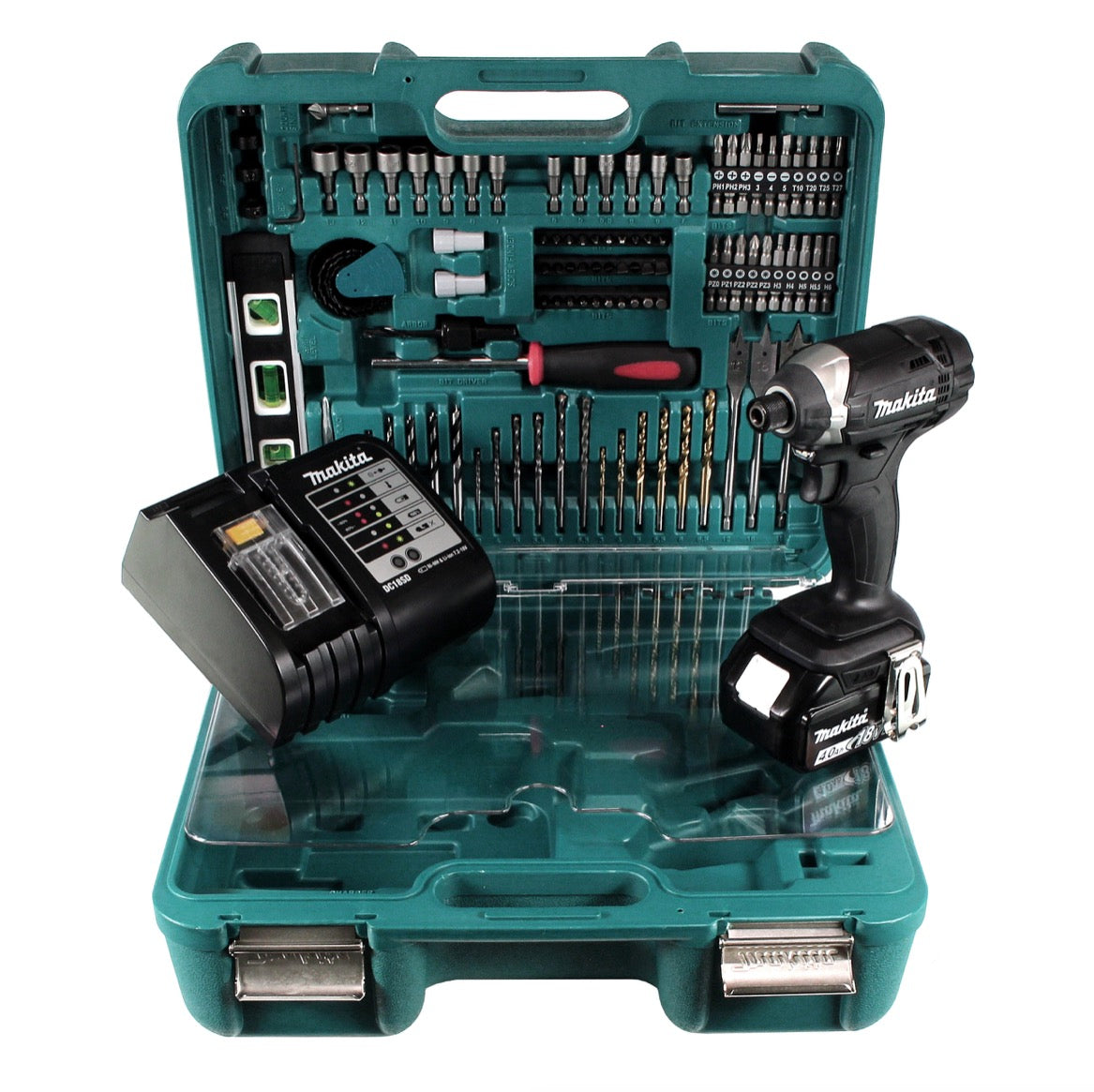 Makita DTD 152 STTK B Akku Schlagschrauber 18 V Schwarz mit 5,0 Ah Akku, Ladegerät und 101 tlg. Zubehör Set - Toolbrothers