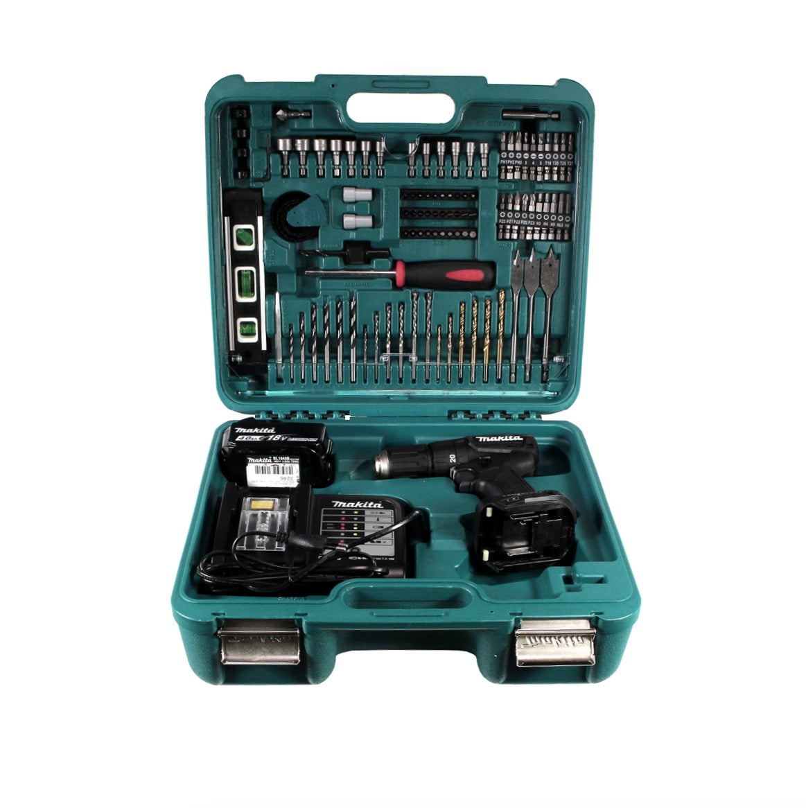 Makita DHP 483 STTK B Akku Schlagbohrschrauber 18 V 40Nm schwarz + 101tlg. Bit-Bohrer-Set + 1x 5,0Ah Akku + Ladegerät - Toolbrothers