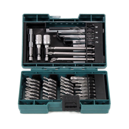 Makita DHP 458 ST1J Akku Schlagbohrschrauber 18 V 91Nm im Makpac + 5,0 Ah Akku + Ladegerät + 38 tlg. Bit- & Bohrer Set - Toolbrothers