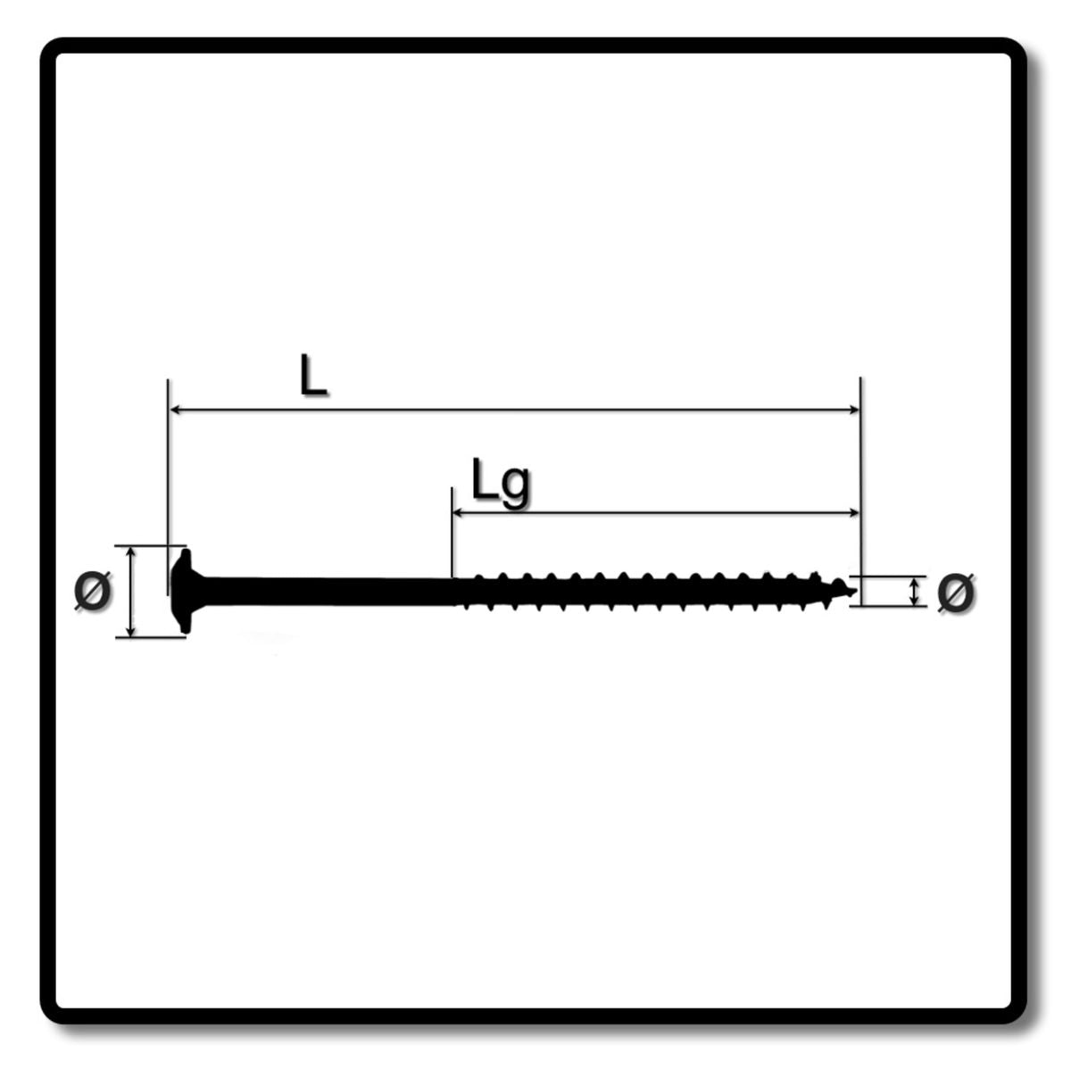 SPAX HI.FORCE Tellerkopfschraube 6,0 x 140 mm 100 Stk. ( 0251010601405 ) Teilgewinde Torx T-STAR plus T30 4CUT WIROX - Toolbrothers