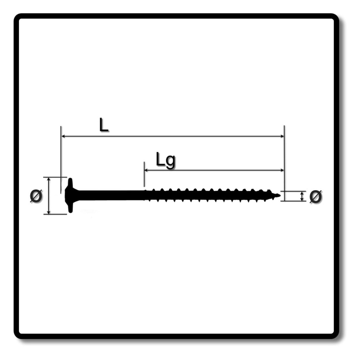 SPAX HI.FORCE Tellerkopfschraube 8,0 x 140 mm 50 Stk. ( 0251010801405 ) Teilgewinde Torx T-STAR plus T40 4CUT WIROX - Toolbrothers