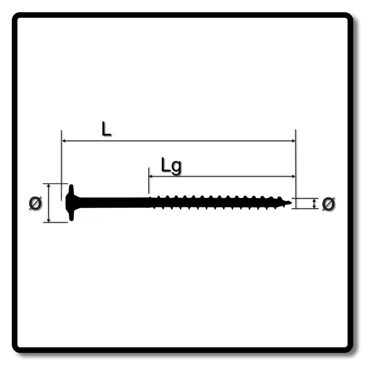 SPAX HI.FORCE Tellerkopfschraube 8,0 x 200 mm 50 Stk. ( 0251010802005 ) Teilgewinde Torx T-STAR plus T40 4CUT WIROX - Toolbrothers