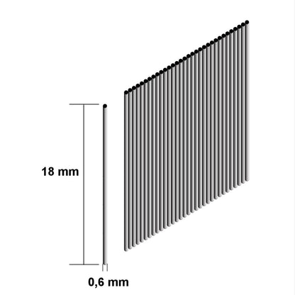 Makita Stifte Pins 18 x 0,6 mm 10000 Stück ( F-31825 ) für Akku Pintacker DPT351 / DPT353 - Toolbrothers