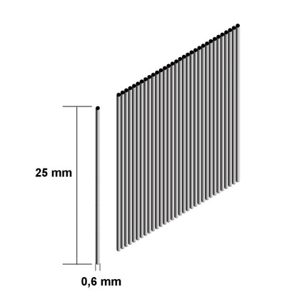 Makita Stifte Pins 25 x 0,6 mm 10000 Stück ( F-31838 ) für Akku Pintacker DPT351 / DPT353 - Toolbrothers