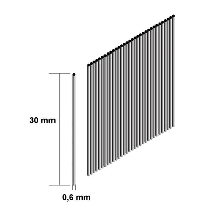 Makita Stifte Pins 30 x 0,6 mm 10000 Stück ( F-31841 ) für Akku Pintacker DPT351 / DPT353 - Toolbrothers