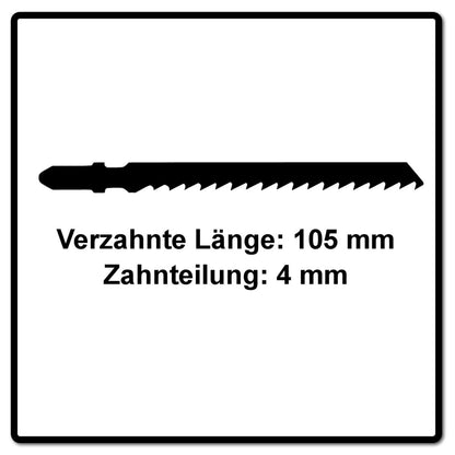 Festool S 105/4/25 WOOD Basic Stichsägeblatt 105 mm 25 Stk. ( 5x 204315 ) geschränkte Zähne für schnellen Schnitt, HCS Stahl - Toolbrothers