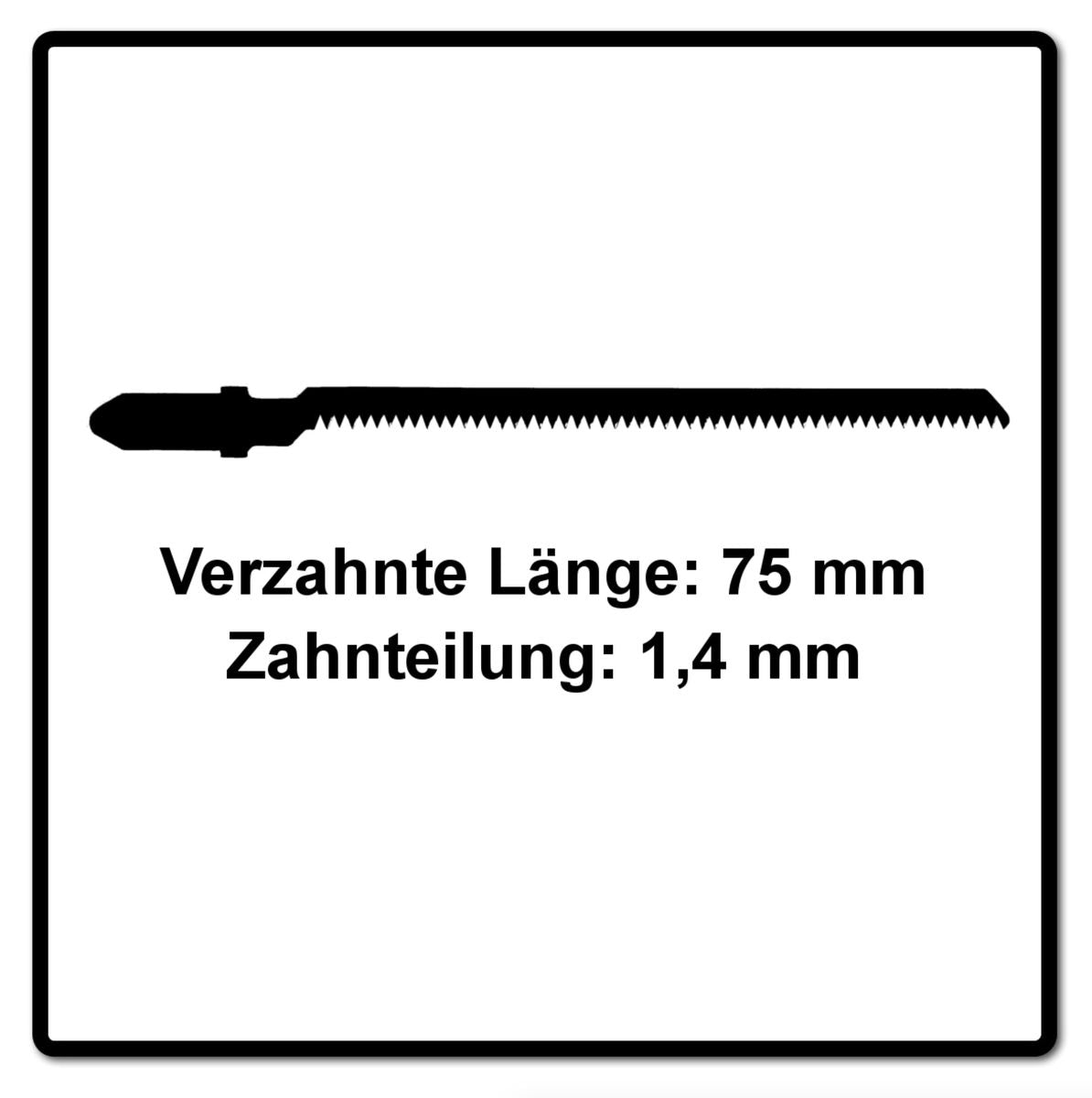 Festool  S 75/1,4 K/10 WOOD Curves Stichsägeblatt 75 mm 10 Stk. ( 2x 204267 ) Kurvensägeblatt, auch für enge Radien, konisch geschliffen, HCS Stahl - Toolbrothers