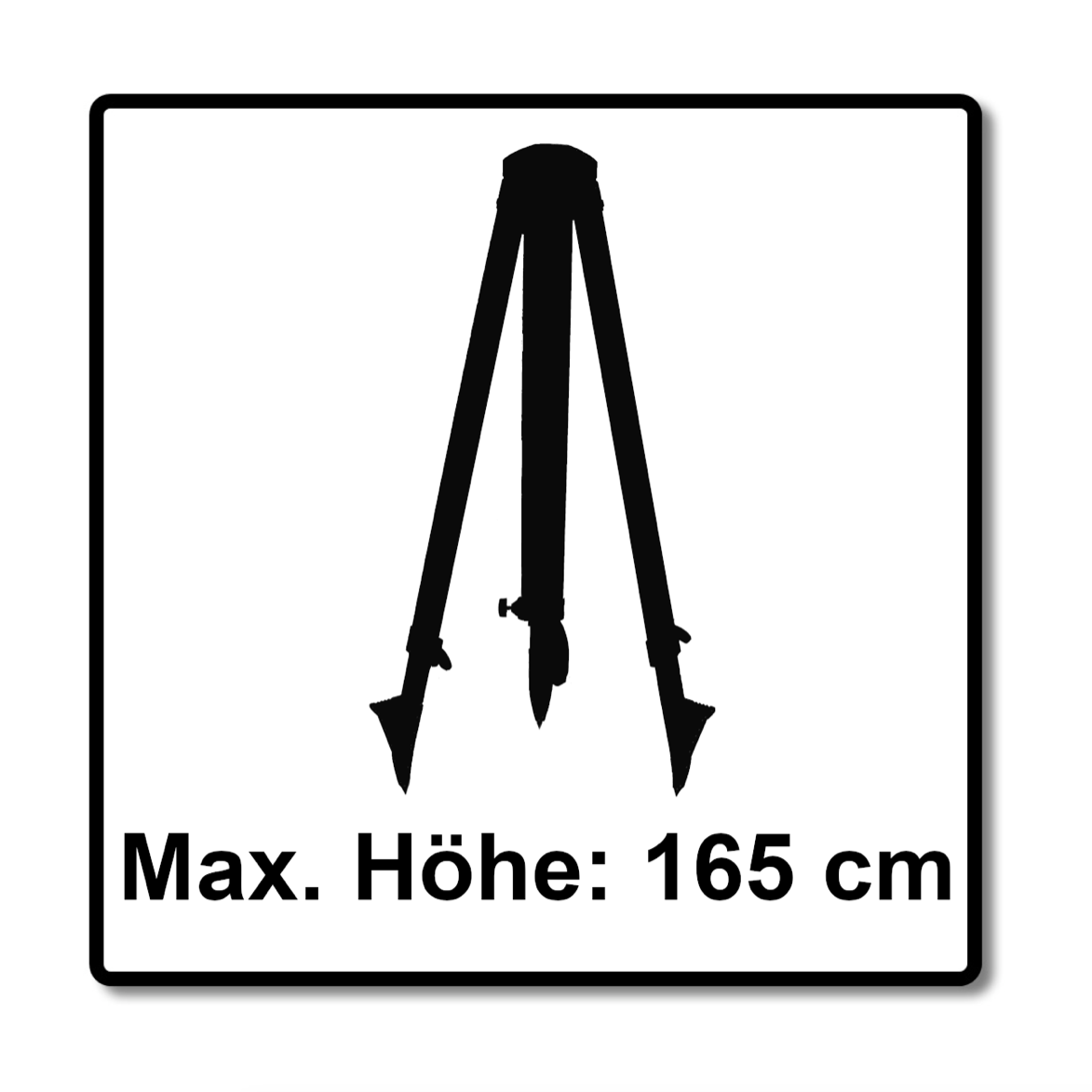 Makita Baustativ Aluminium Dreibeinstativ 1,65m mit Gerätehalterung 5/8" Gewinde ( P-81088 ) - Toolbrothers