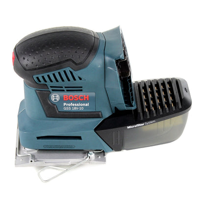 Bosch GSS 18 V-10 Akku Schwingschleifer 18 V Li-Ion Professional + Zubehör + 1 x 5,0 Ah Akku - ohne Ladegerät, ohne Koffer - Toolbrothers