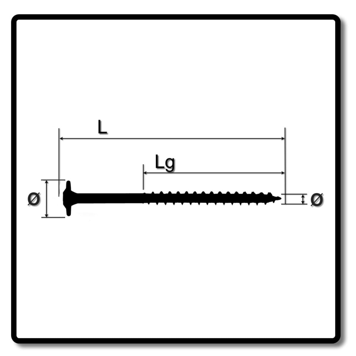 SPAX HI.FORCE Tellerkopfschraube 8,0 x 160 mm 100 Stk. ( 2x 0251010801605 ) Teilgewinde Torx T-STAR plus T40 4CUT WIROX - Toolbrothers