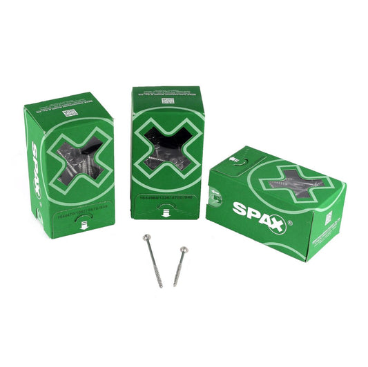 SPAX Tellerkopfschraube flach 5,0 x 77 mm 750 Stk. ( 5x 0251010500775 ) Teilgewinde Torx T-STAR plus T20 4Cut WIROX - Toolbrothers