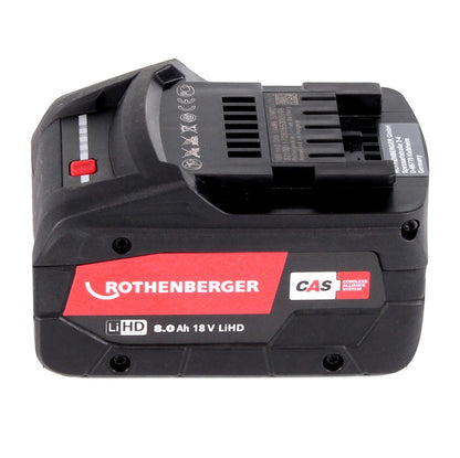 Rothenberger Akku Set 18V LiHD mit 1x Akku 8,0Ah ( 1000002549 ) + Ladegerät ( 1000001654 ) - Toolbrothers