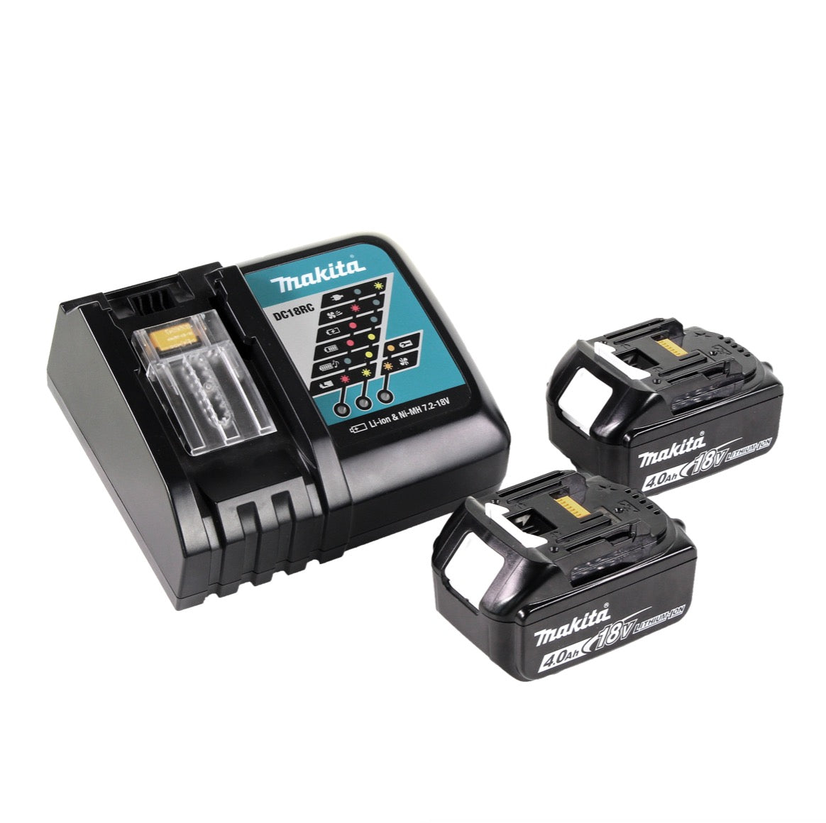 Makita DML 802 RM Akku Lampe 18 V Li-Ion für 14,4 und 18 V Akku + 2 x 4,0 Ah Akku + Ladegerät - Toolbrothers