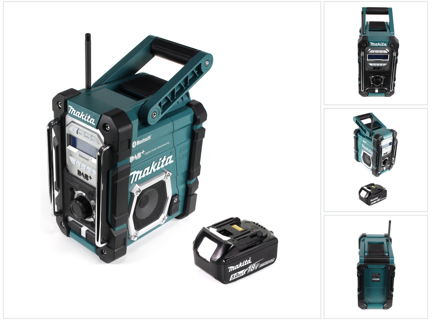 Makita DMR 112 T1 Akku Baustellen Radio 7,2 - 18V Bluetooth DAB+ + 1x 5,0Ah Akku - ohne Ladegerät