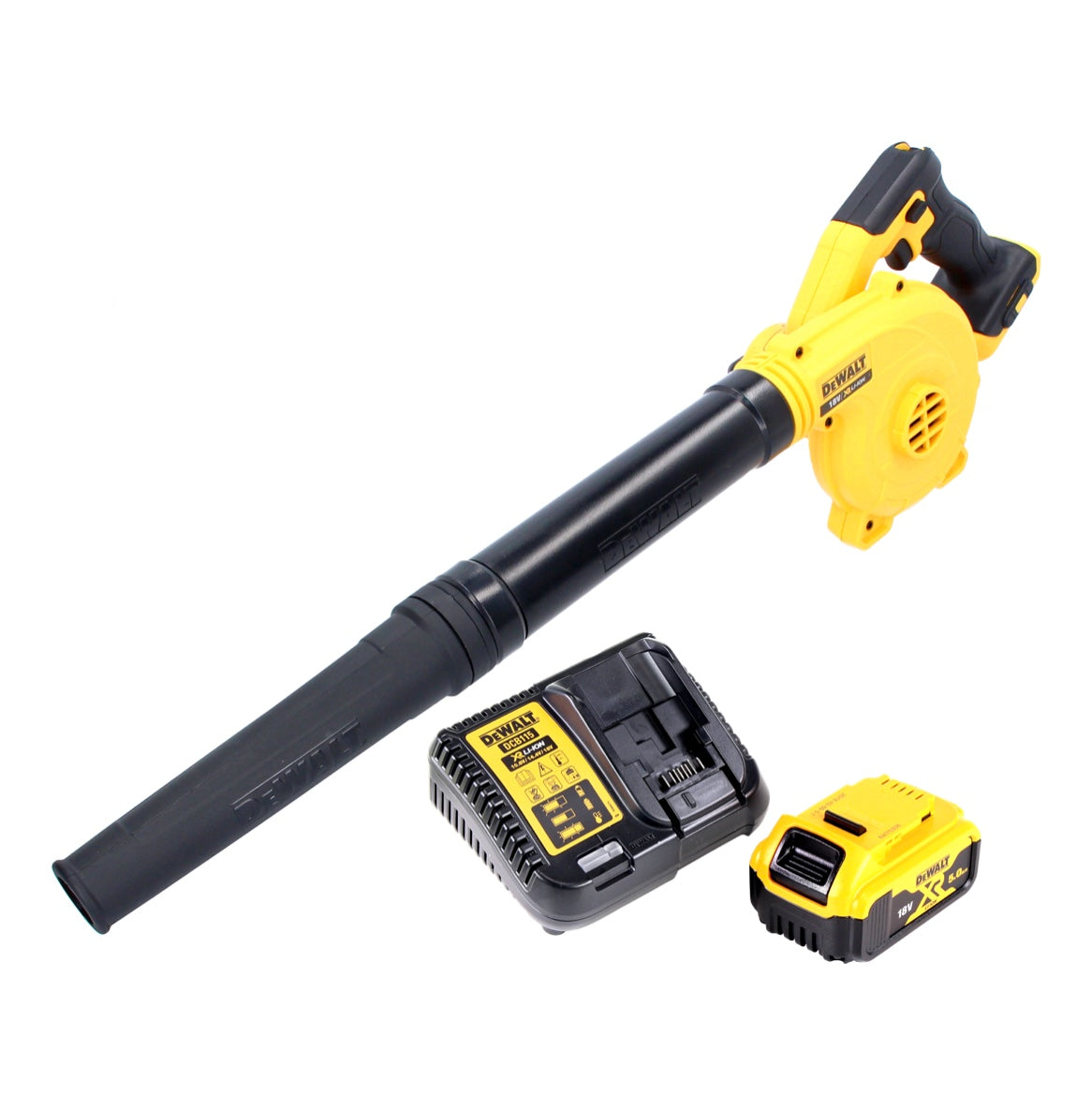 DeWalt DCV 100 P1 Akku Gebläse / Laubbläser 18 V + 1x Akku 5,0 Ah + Ladegerät - Toolbrothers