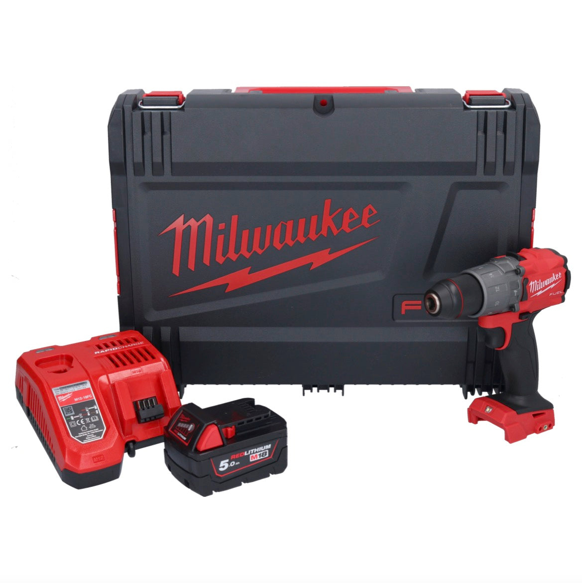 Milwaukee M18 FPD2-501X Akku Schlagbohrschrauber 18 V 135 Nm Brushless + 1x Akku 5,0 Ah + Ladegerät + HD-Box - Toolbrothers