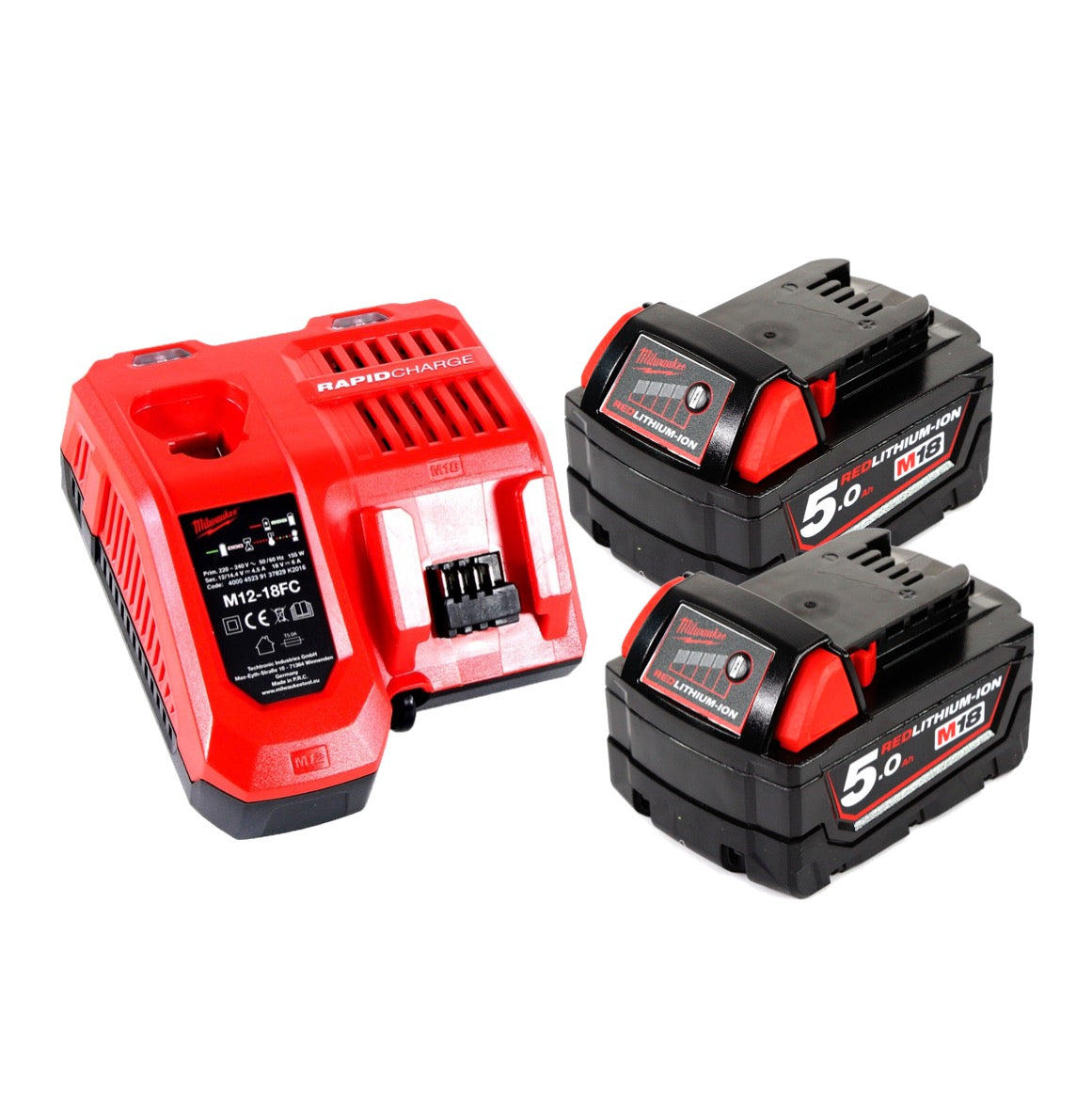 Milwaukee M18 PAL-502C Baustrahler 18 V Li-Ion Akku Lampe Leuchte + 2x 5,0 Ah Akku + Ladegerät - Toolbrothers