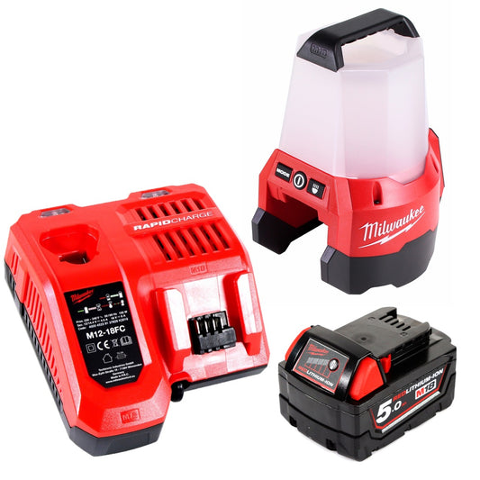 Milwaukee M18 TAL-501C Akku Baustrahler 18 V Lampe + 1x Akku 5,0 Ah + Ladegerät - Toolbrothers