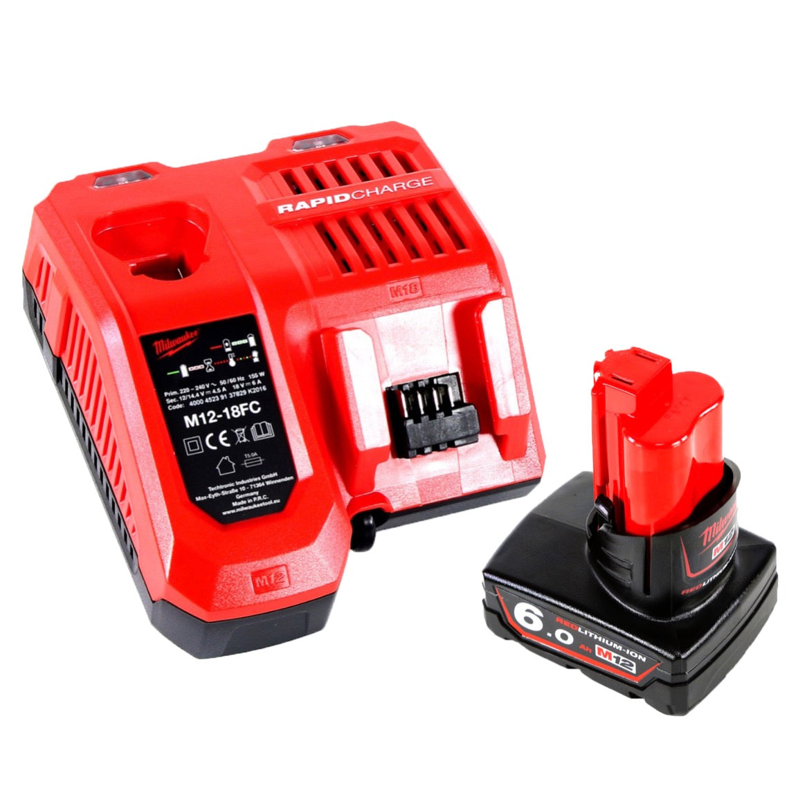 Milwaukee M12 LL-601C LED Akku Laternenleuchte 12 V Li-Ion + 1x 6,0 Ah Akku + Ladegerät - Toolbrothers