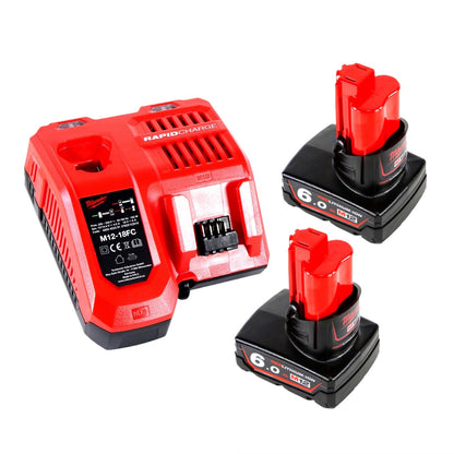 Milwaukee M12 LL-602C LED Akku Laternenleuchte 12 V Li-Ion + 2x 6,0 Ah Akku + Ladegerät - Toolbrothers