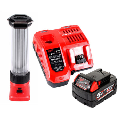 Milwaukee M18 LL-501C LED Akku Laternenleuchte 18 V Li-Ion + 1x 5,0 Ah Akku + Ladegerät - Toolbrothers