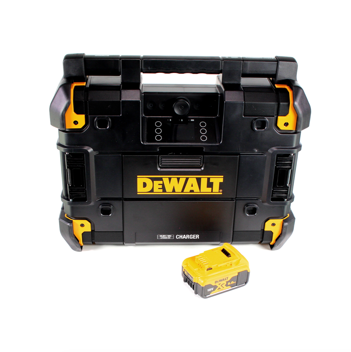 DeWalt DWST1-81078 Akku Netz Baustellenradio TSTAK DAB+ USB IP54 Bluetooth + 1x Akku 5,0Ah - Toolbrothers