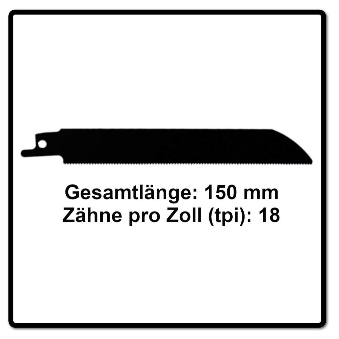 Komet Säbelsägeblatt METAL 150mm 18tpi 5 Stk. ( 501.009 ) HSS-Bi-Metall - Toolbrothers