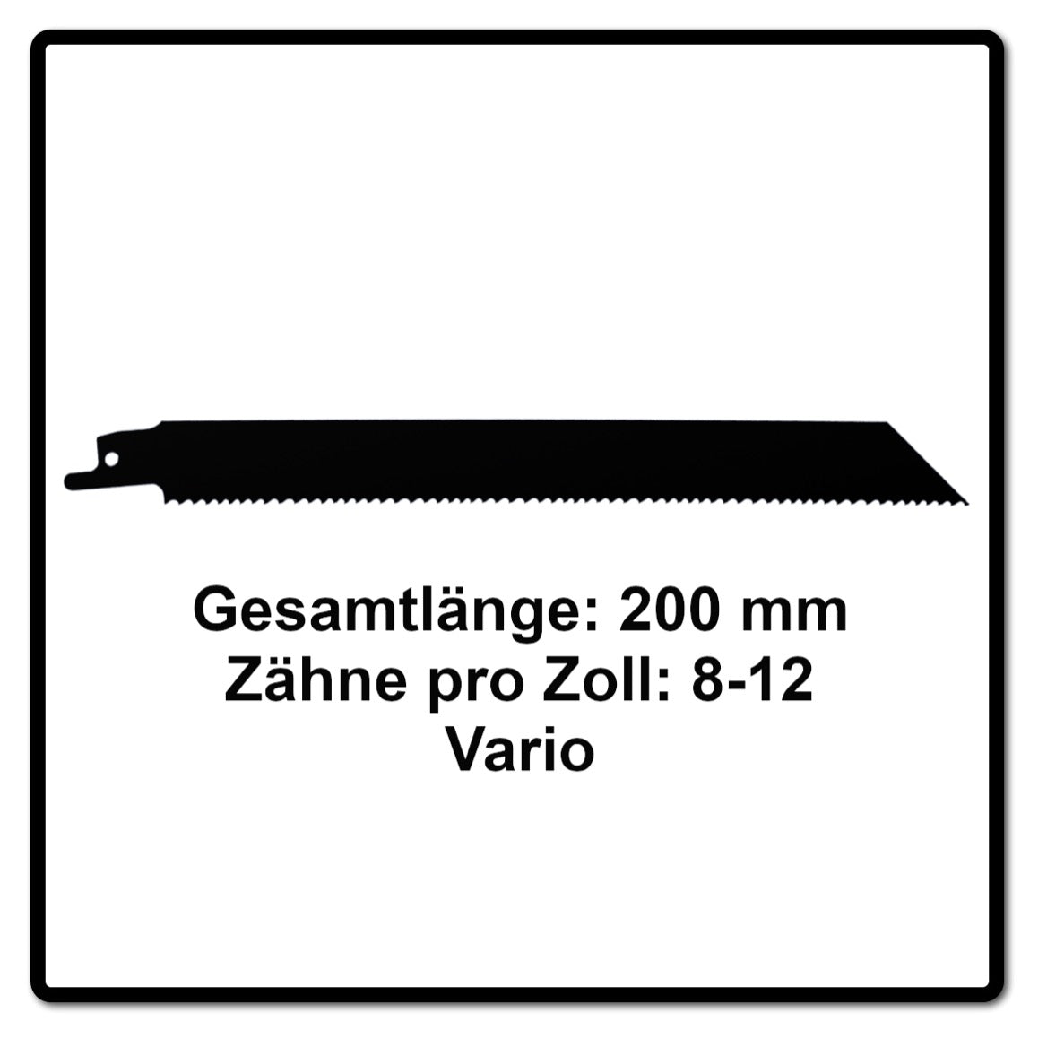 Komet Säbelsägeblatt PALLETS 200mm 8-12tpi 5 Stk. ( 501.340 ) HSS-Bi-Metall Vario - Toolbrothers