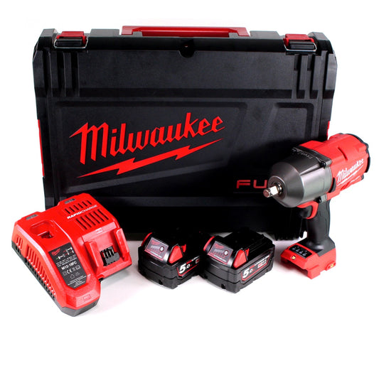 Milwaukee M18 FHIWF12-502X Akku Schlagschrauber 1/2" 18 V 1356 Nm ( 4933459696 ) + 2x Akkus 5,0 Ah + Ladegerät + HD Box - Toolbrothers