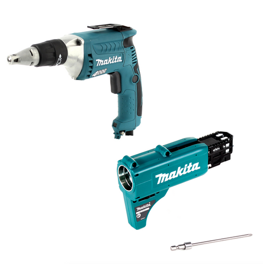 Makita FS 4300 570 W Schrauber / Trockenbauschrauber / Schnellschrauber + Makita Magazinvorsatz - Toolbrothers