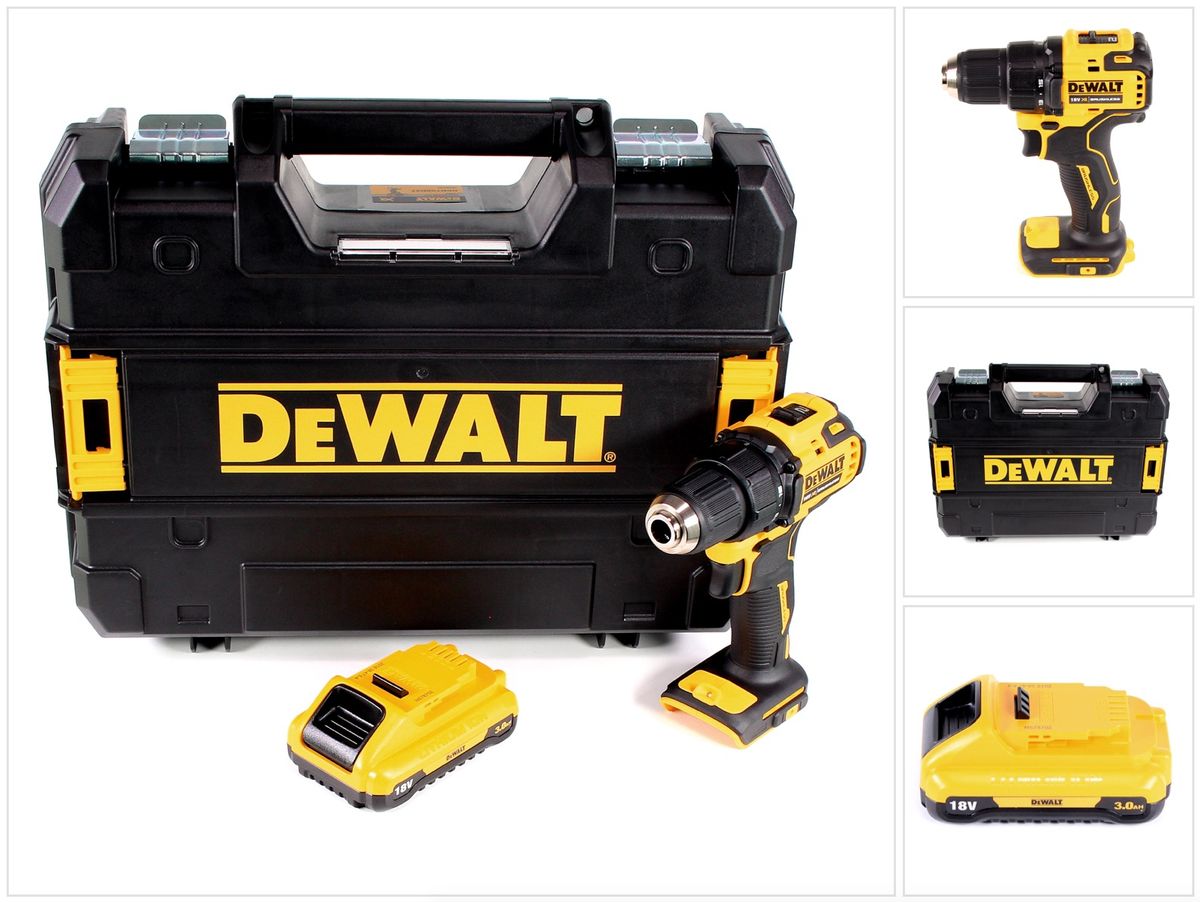 DeWalt DCD 708 NT Akku Bohrschrauber 18 V Li-Ion Brushless in TSTAK Box + 1 x 3,0 Ah Akku - ohne Ladegerät - Toolbrothers