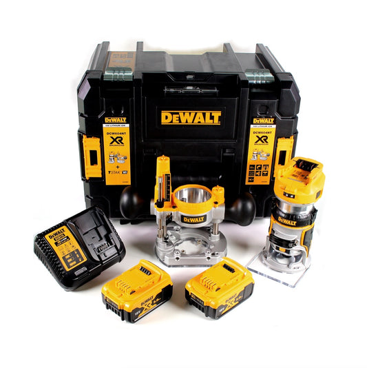 DeWalt DCW 604 P2 Akku Kombifräse 18V 55 mm + 2x Akku 5,0Ah + Ladegerät + TSTAK - Toolbrothers