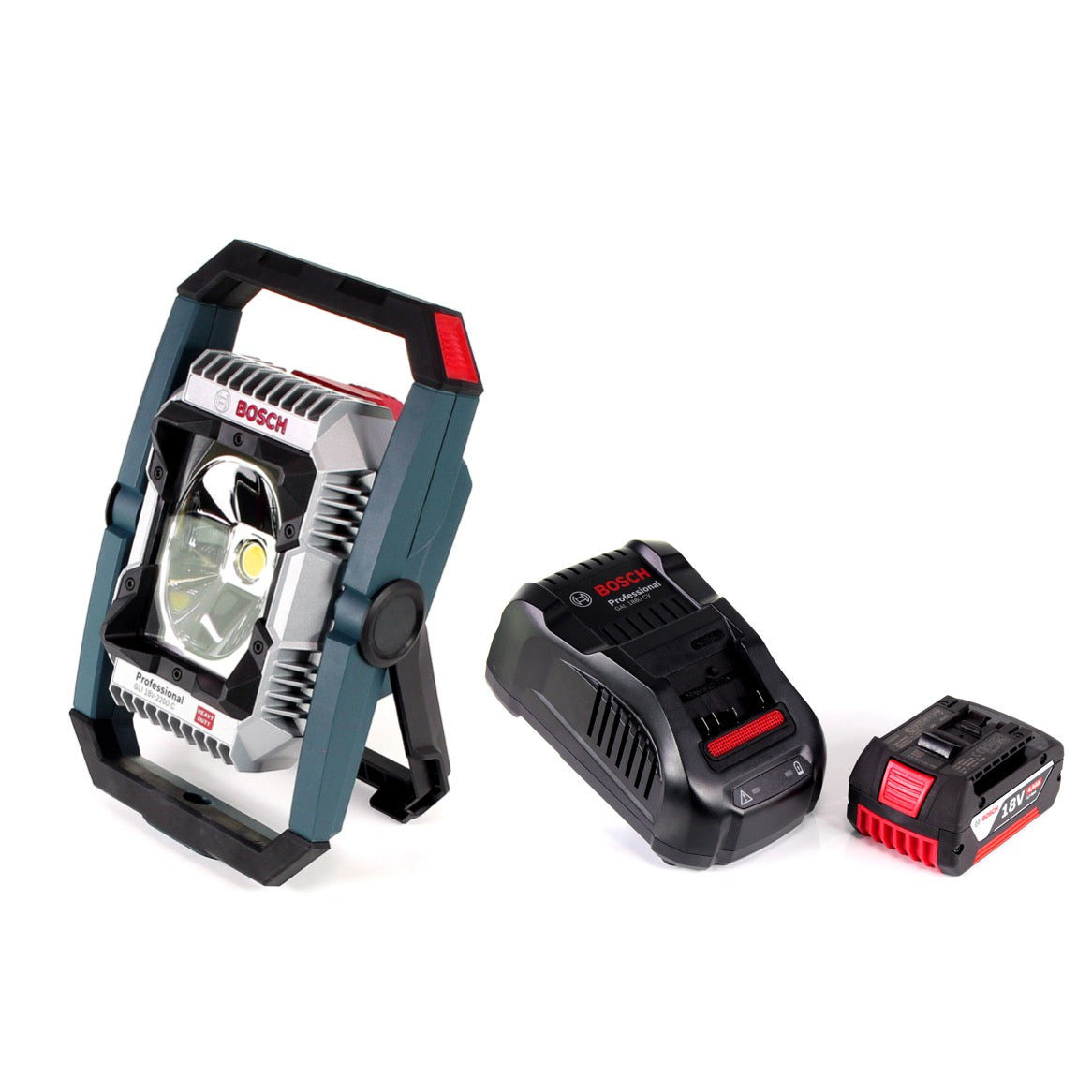 Bosch GLI 18V-2200 C Akku Lampe 18V 2200lm Bluetooth ( 0601446501 ) + 1x 4,0 Ah Akku + Ladegerät - Toolbrothers