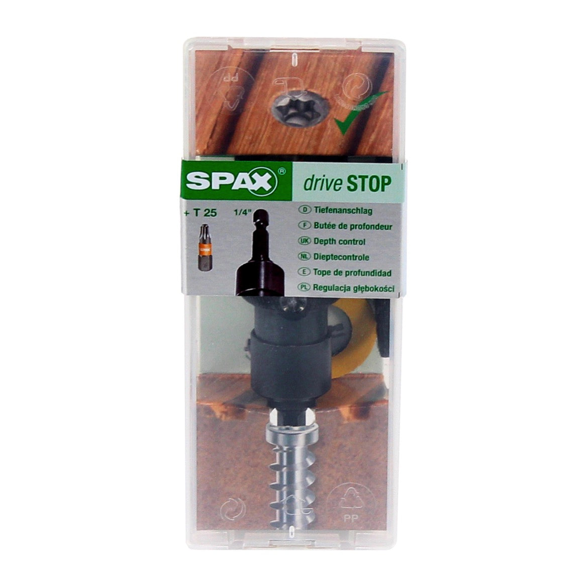 SPAX Tiefenanschlag Drive Stop 1/4" Aufnahme mit T25 Bit und Filzringen ( 5000009186909 ) - Toolbrothers